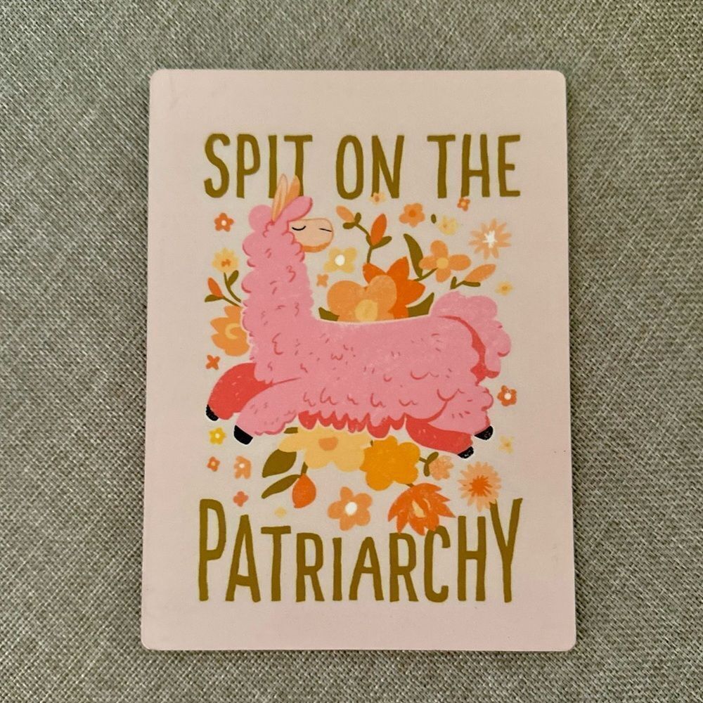 Spit on the Patriarchy Llama Magnet